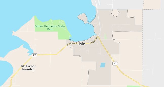 Map of Isle, MN