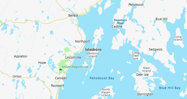 Map of Islesboro, ME