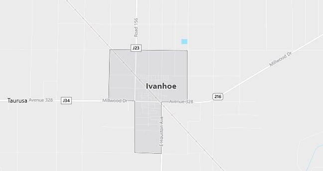 Map of Ivanhoe, CA