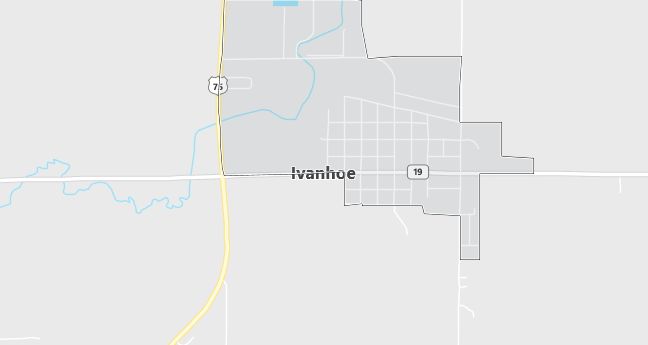 Map of Ivanhoe, MN