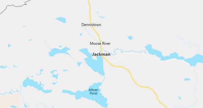 Map of Jackman, ME