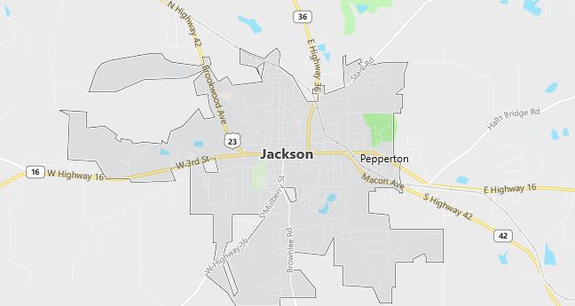 Map of Jackson, GA