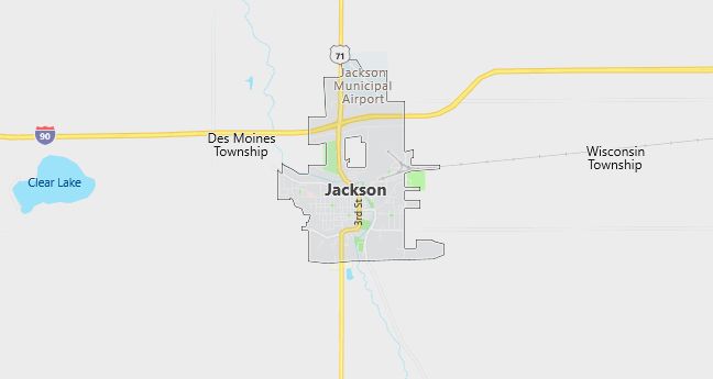 Map of Jackson, MN