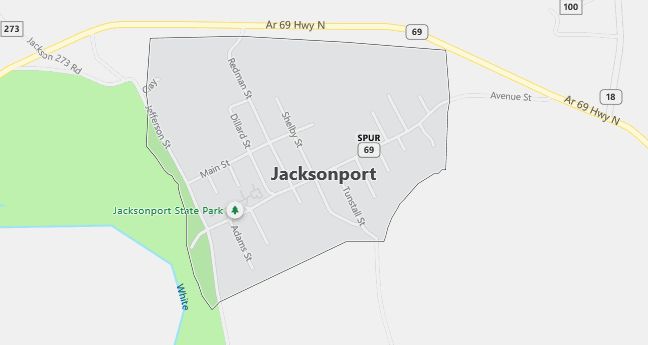 Map of Jacksonport, AR