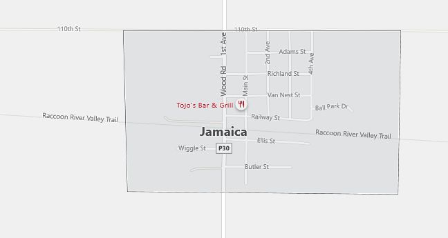 Map of Jamaica, IA