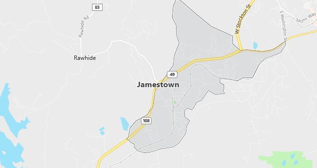 Map of Jamestown, CA