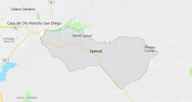 Map of Jamul, CA