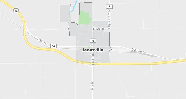 Map of Janesville, MN