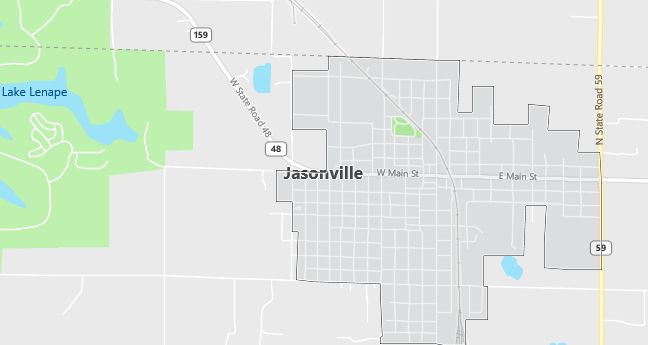 Map of Jasonville, IN