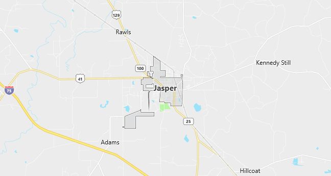 Map of Jasper, FL