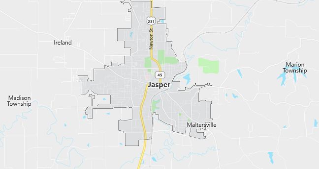 Map of Jasper, IN