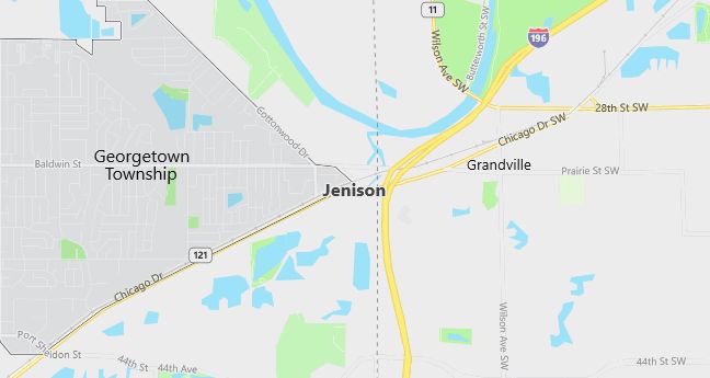 Map of Jenison, MI