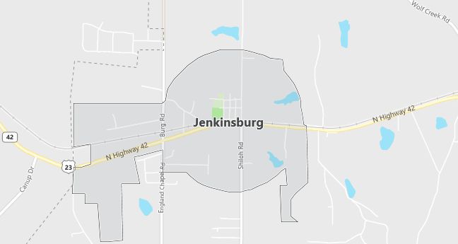 Map of Jenkinsburg, GA