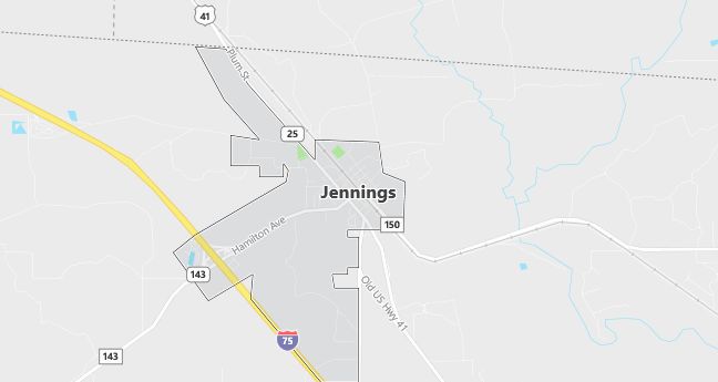 Map of Jennings, FL