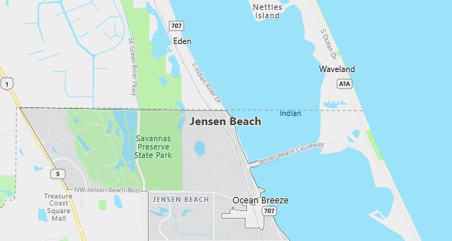 Map of Jensen Beach, FL