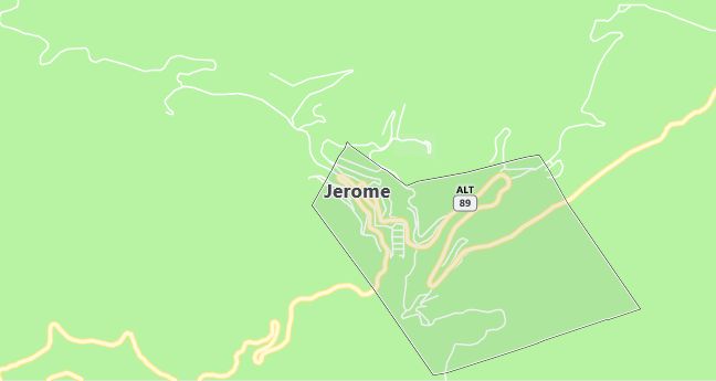 Map of Jerome, AZ