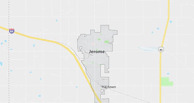 Map of Jerome, ID