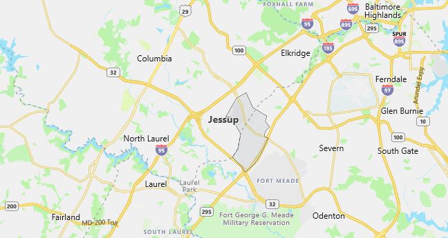 Map of Jessup, MD