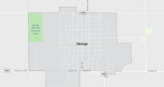 Map of Jesup, IA