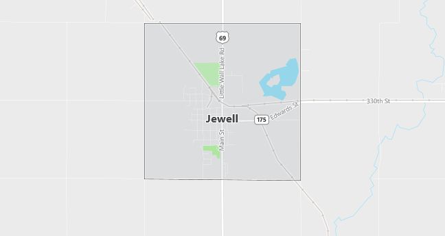 Map of Jewell, IA