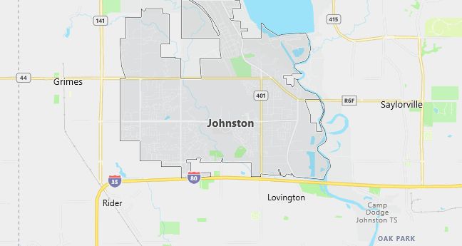 Map of Johnston, IA