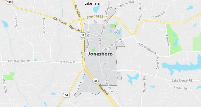 Map of Jonesboro, GA