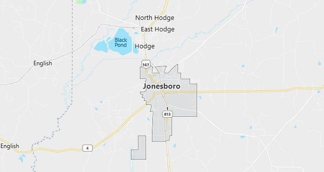 Map of Jonesboro, LA