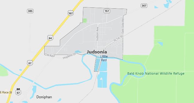 Map of Judsonia, AR