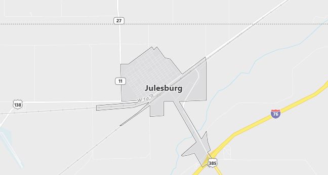 Map of Julesburg, CO