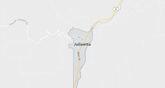 Map of Juliaetta, ID