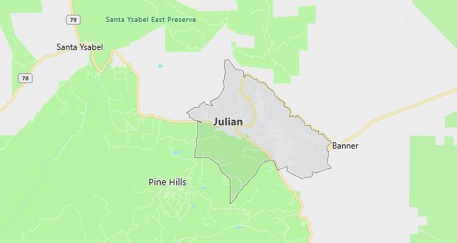 Map of Julian, CA