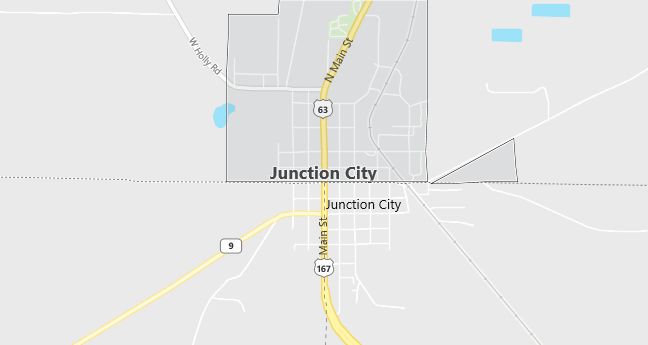 Map of Junction City, AR