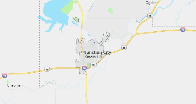 Map of Junction City, KS