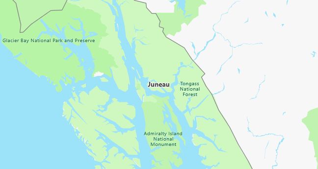 Map of Juneau, AK