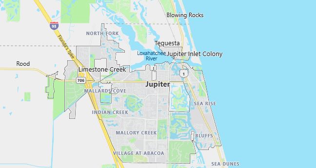 Map of Jupiter, FL