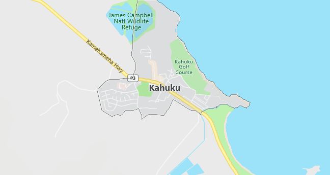 Map of Kahuku, HI