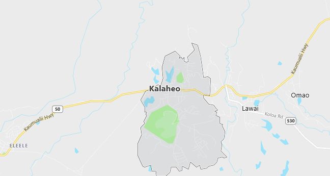 Map of Kalaheo, HI