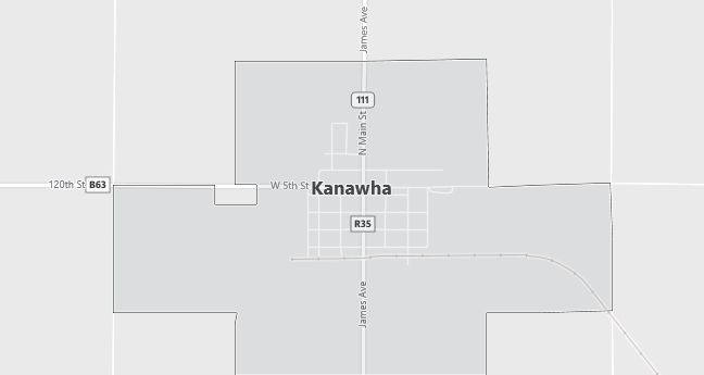 Map of Kanawha, IA