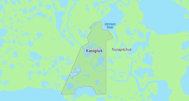 Map of Kasigluk, AK