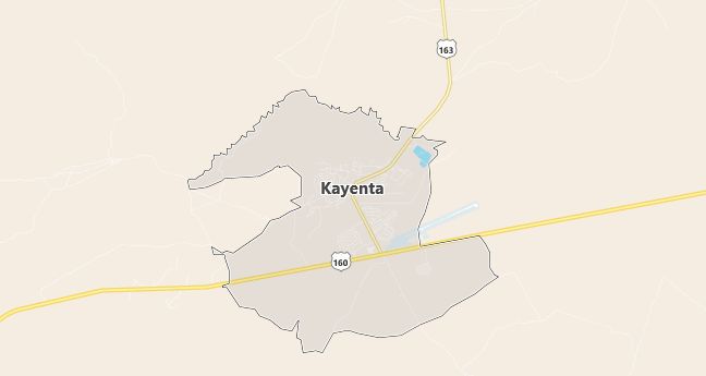 Map of Kayenta, AZ