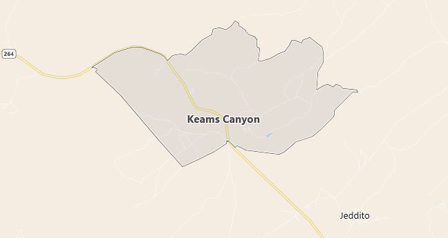 Map of Keams Canyon, AZ