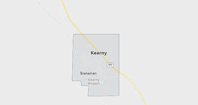 Map of Kearny, AZ