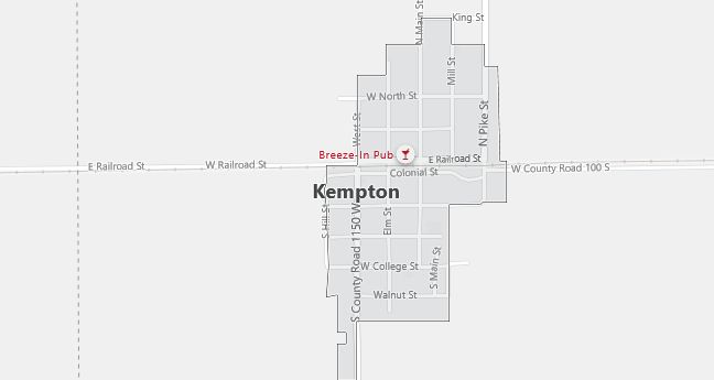 Map of Kempton, IN