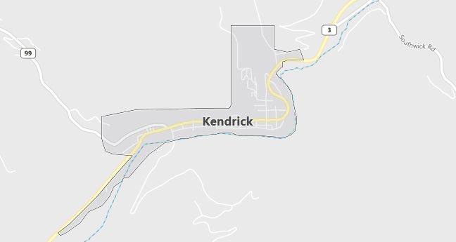 Map of Kendrick, ID