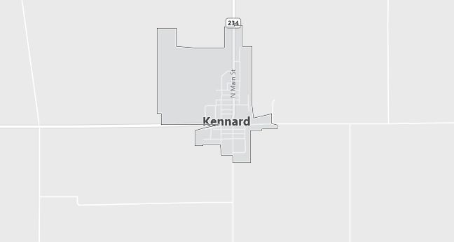 Map of Kennard, IN