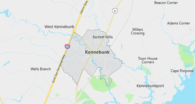 Map of Kennebunk, ME