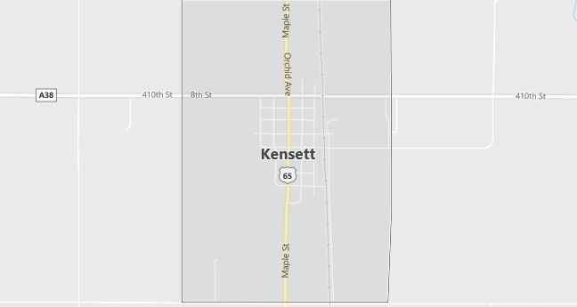 Map of Kensett, IA