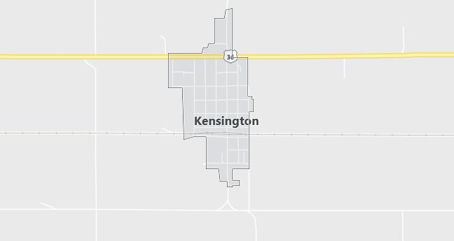 Map of Kensington, KS