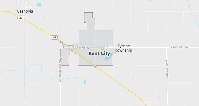 Map of Kent City, MI