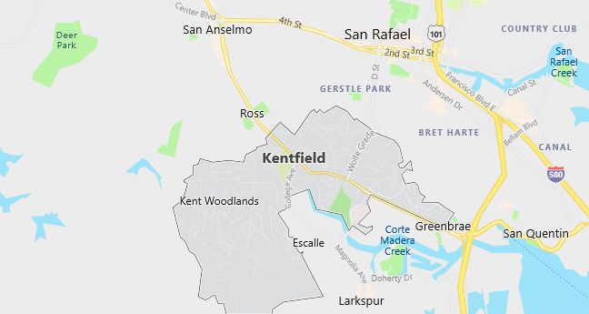 Map of Kentfield, CA